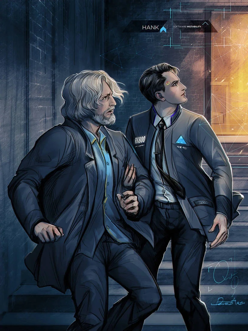 Hank Anderson and Connor RK800