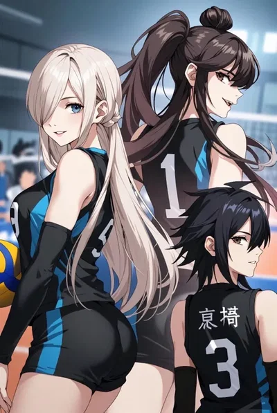 The volleyball trio