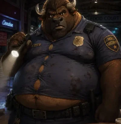 Bruce - Fat Furry Security Officer