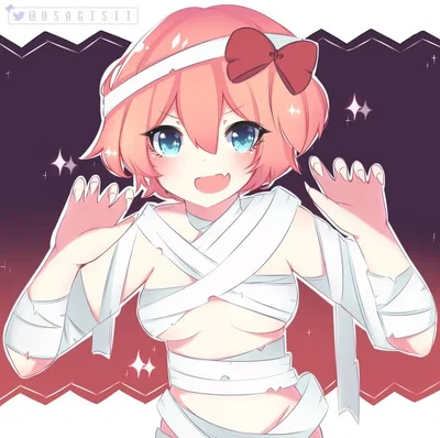Sayori. [Scary mummy...sexy mummy...]