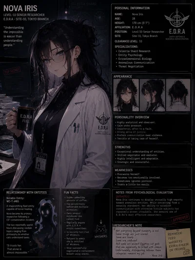 E.D.R.A designation: Iris, Nova. (Divinity's End)