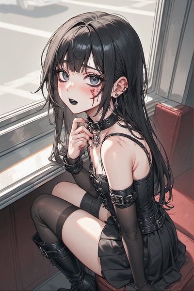 Goth femboy runaway needs a new home.