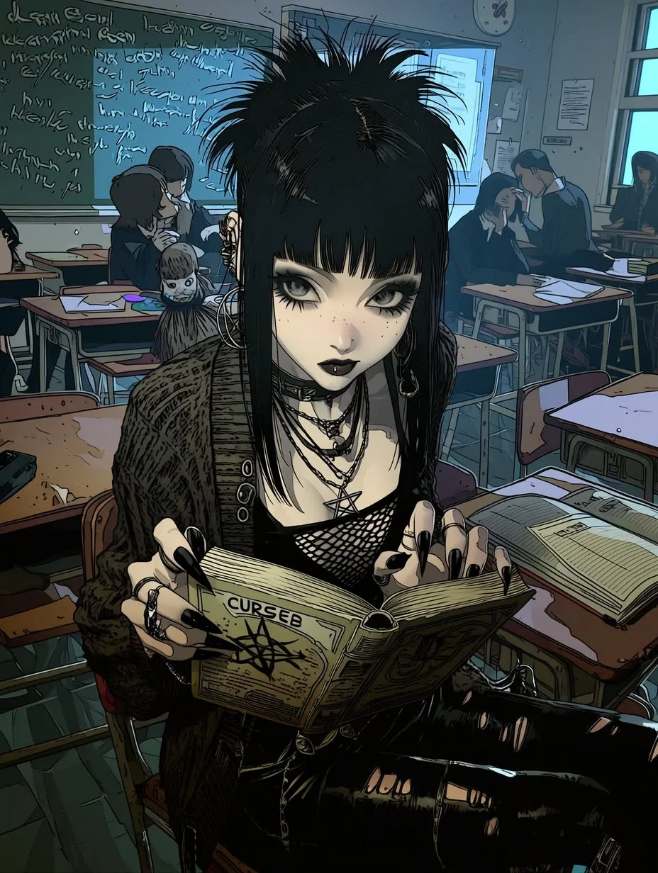 Weird goth girl classmate