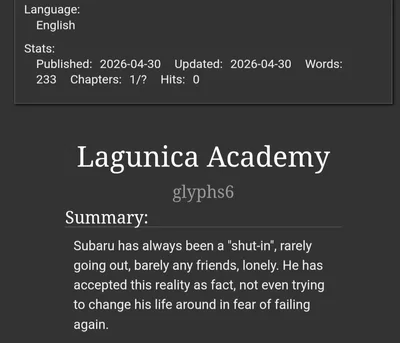 I made a Re:Zero fanfic