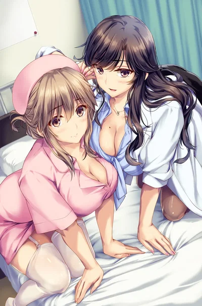 Mio Aakagi and Ryo Amagi