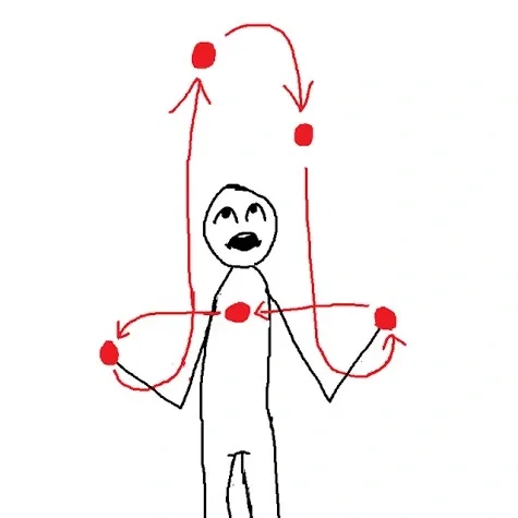 Currently juggling.