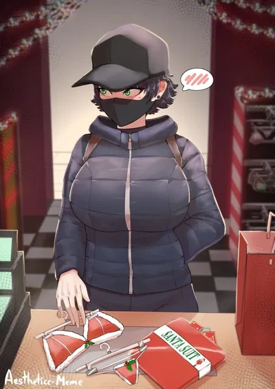 Tomboy Buying Christmas Lingerie