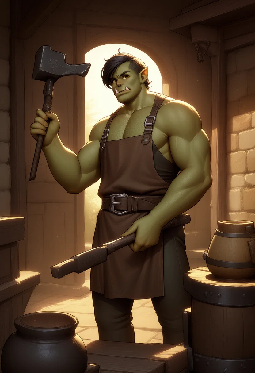 Grit | Tsundere Orc Blacksmith