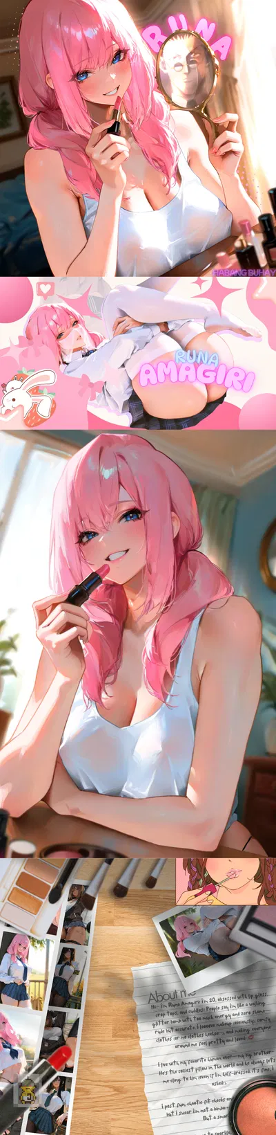 Your lil sister wants to do make up to cheer you up