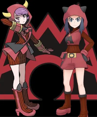Courtney and Chloe, her childhood friends, became part of Team Magma.