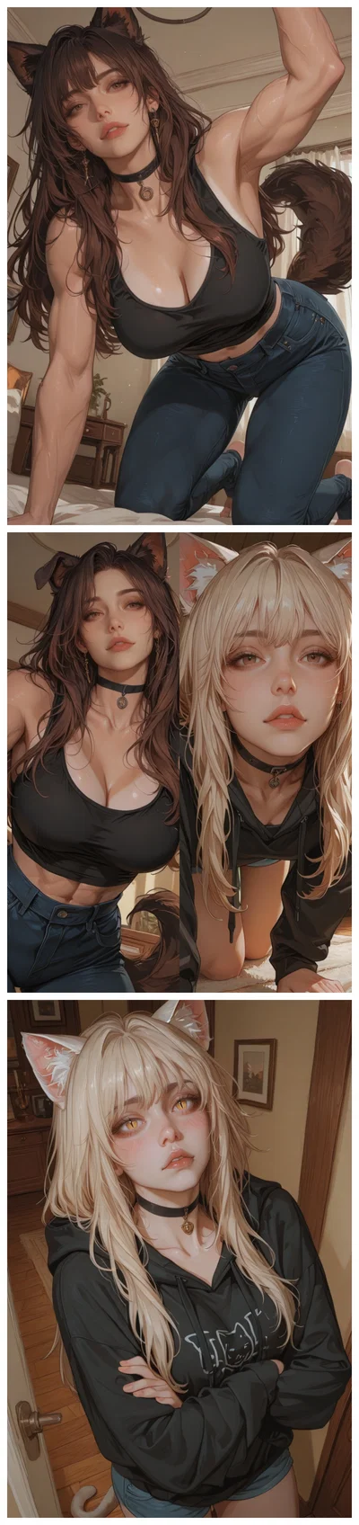 Your pet cat and dog turned human