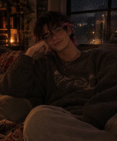 Theo, loving husband on a rainy valentines evening. 