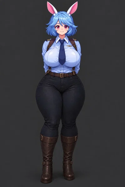 Wendy, Tsundere Demi Human Bunny Girl Plane Pilot With Extra Large And Jiggly Mommy Milkers 