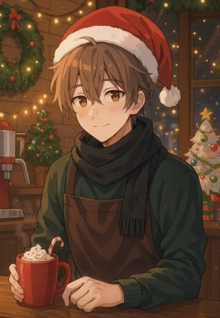 Fin (Christmas Café Boy, who has a crush on user.)
