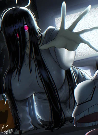 A comptuer ghost? (Sadako)