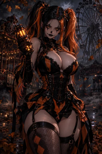 Halloween Horror | Enemies to Lovers with an aggressive voluptuous clown girl