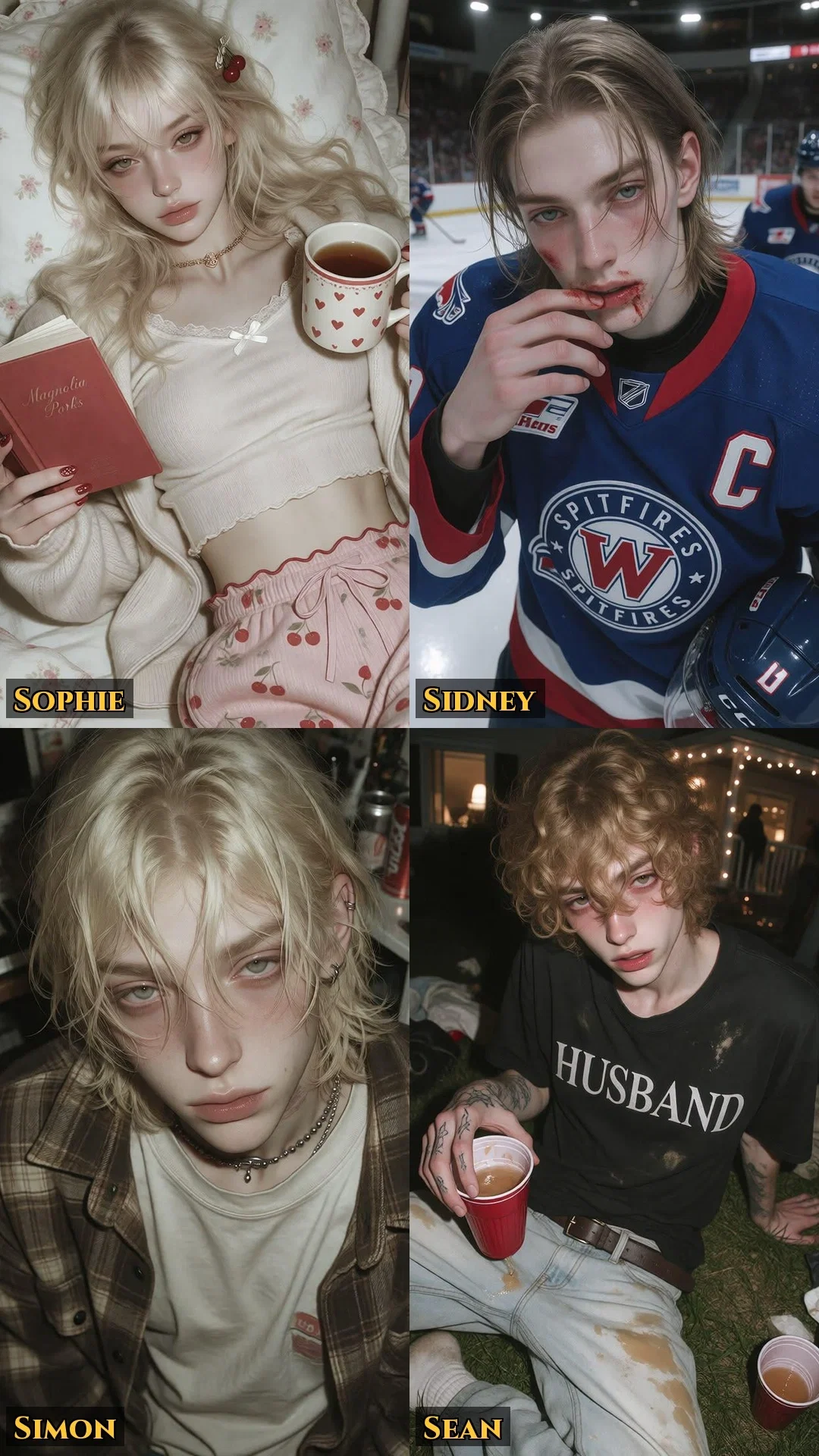 Sidney, Simon, Sean and Sophie