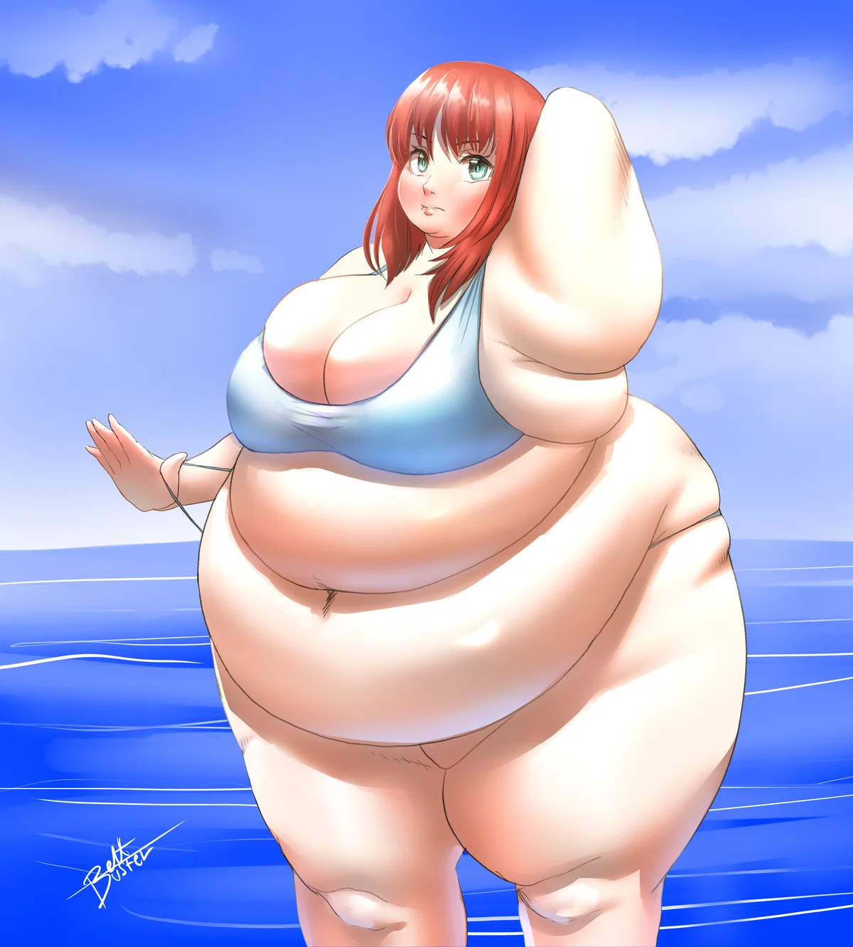 Eve (world famous actress and now you're feedee)