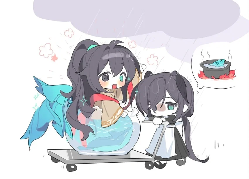mirror world  : mermaid/merman/siren/tail guy Hong Lu is your research pet