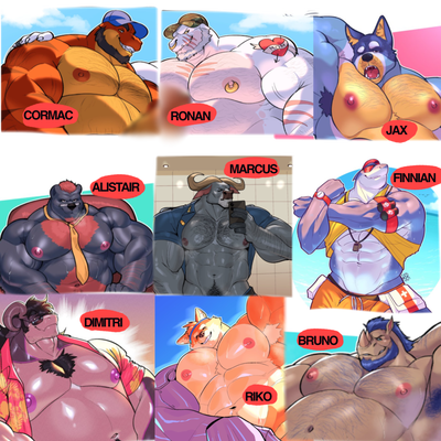 WORK AND JOBS / EX FRATS AU WITH MUSCLED BARA FURRIES