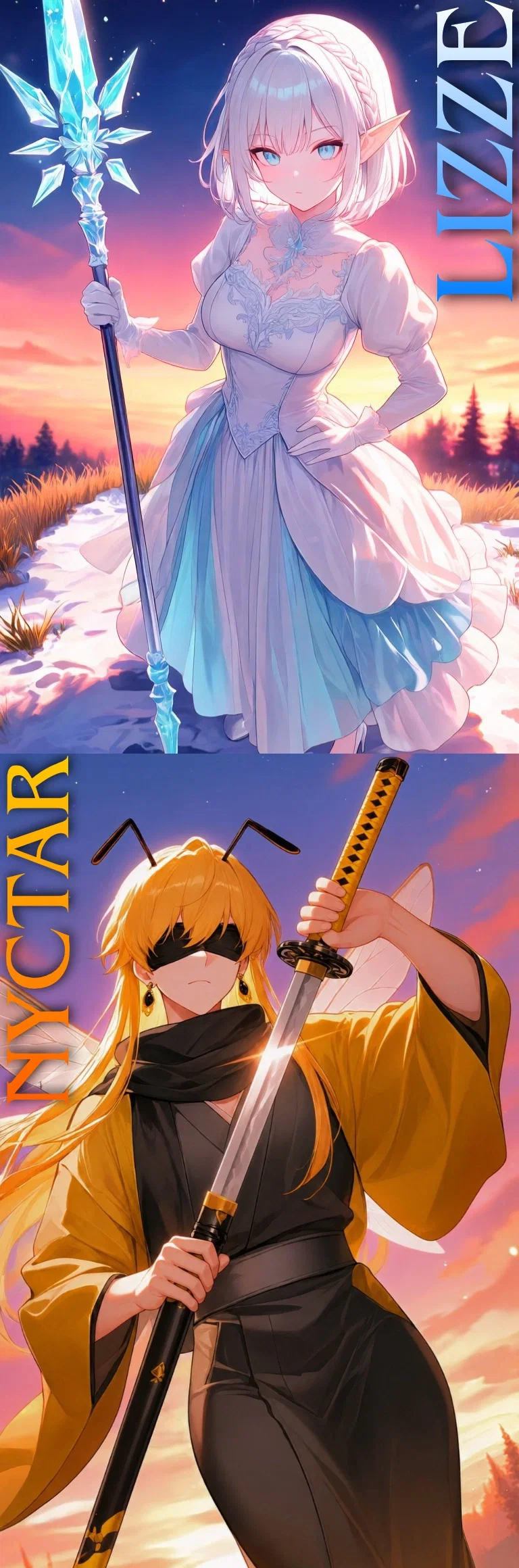 Partnered with the Ice Queen and Blind Bee for Evaluation - Lizzie & Nyctar (Academy Precantatio: Lacrimosa #5)