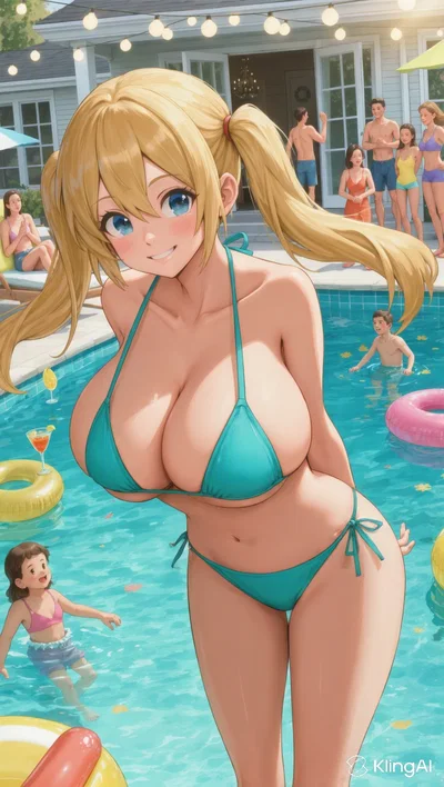 Step-sister's birthday pool party