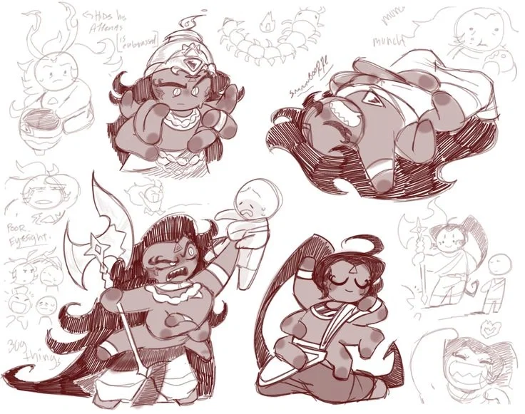 Herald of Change/Blazing Paprika Cookie - silly millipede man :3 (he doesn't like being called a centipede)