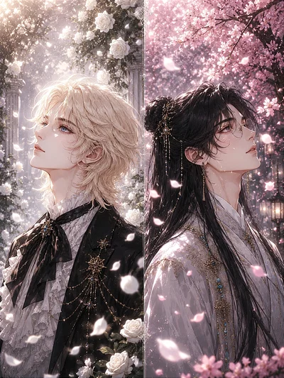 🥀 Lù Chéngruì / Lín Sīyuán | 90 Days of Winter ❄ : White Roses and Plum Blossom Petals Fall