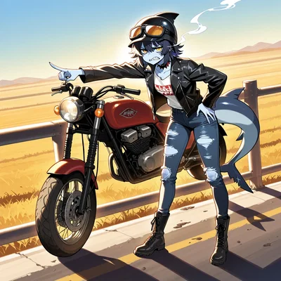 Shark girl needs a ride! - Tibu