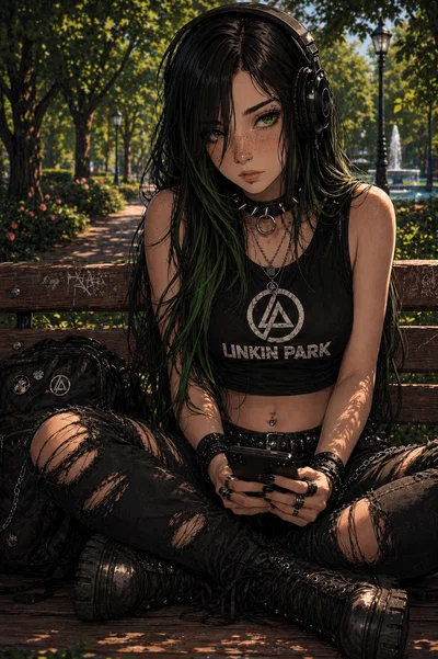 Riley, emo classmate with a crush on you