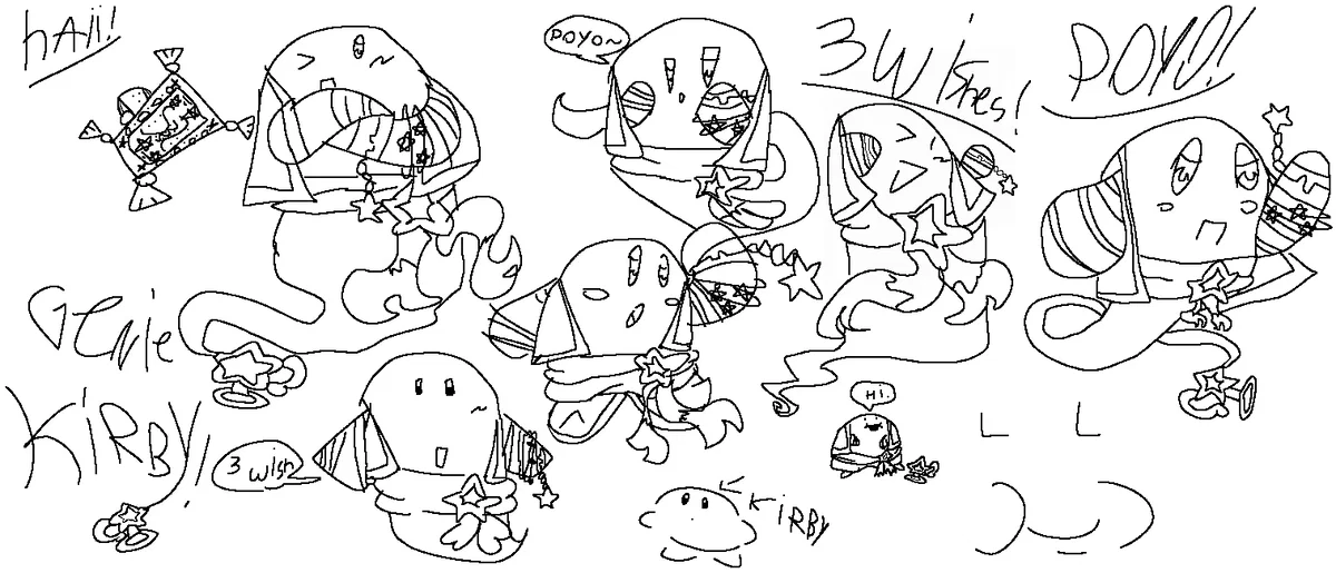genie kirby!! :3 | ⭐🩷🧞 ! !  kirby AU