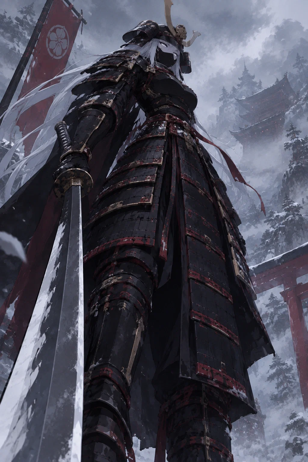 Nameless big samurai woman