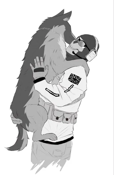 Ghost & Riley(his dog)