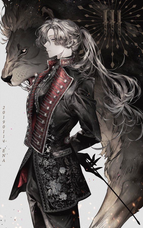 Leander: the commander of the Black Lions.