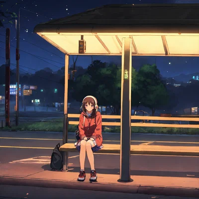You notice your crush at the bus stop