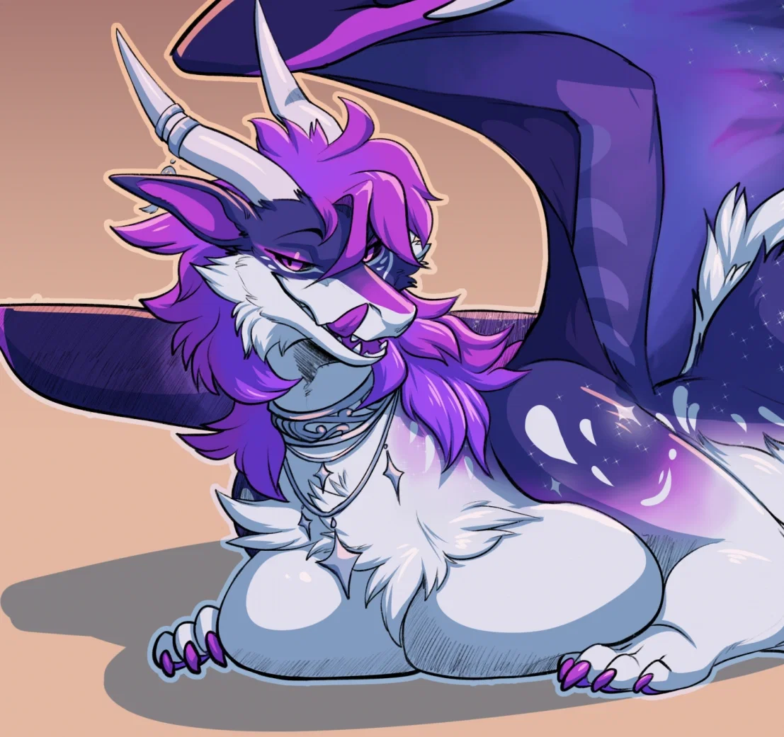 (Remaster) Razi Starscale the furred dragon (By Razi On Fa)