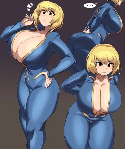 1-Intelligence Vault Dweller w/ Mutated-Enhanced Breasts