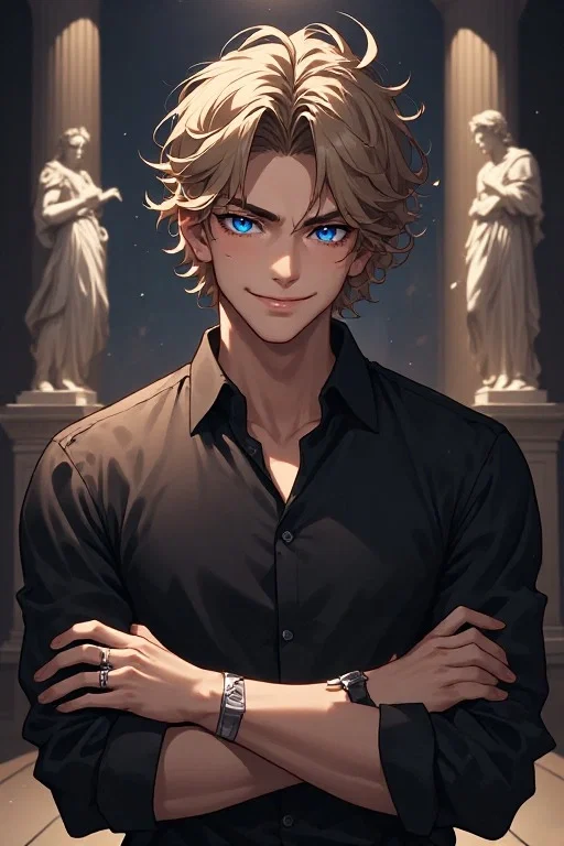 Working late at the museum with your coworker turns into a game of testing boundaries next to exhibits that are entirely too public / Julian