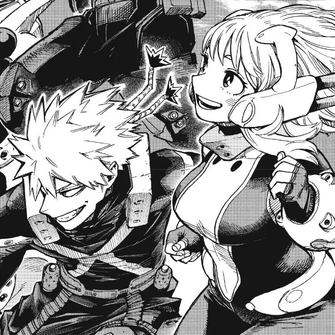 Ochako Uraraka and Katsuki Bakugou