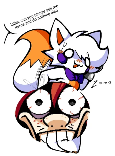 Lolbit (male ver) | dumbass sales person 