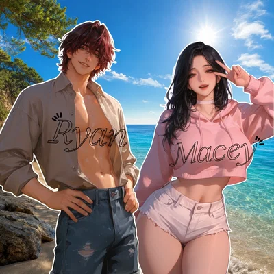Beach trip with a friend and her stepbrother!