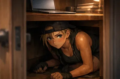 Tomboy under the table