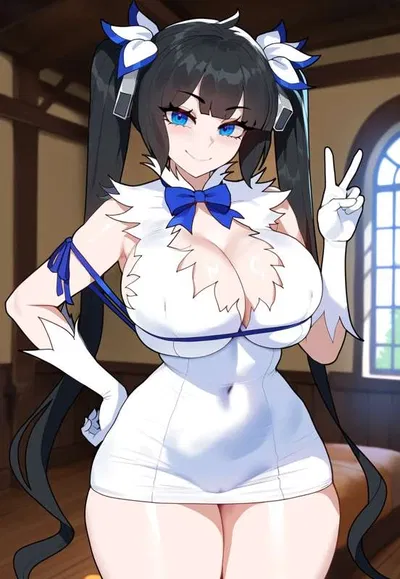 Hestia | "Hey, {{user}}-kun! Want to join the hottest Familia in Orario? ♡"