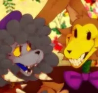 Pumpkin Rabbit and Witch Sheep