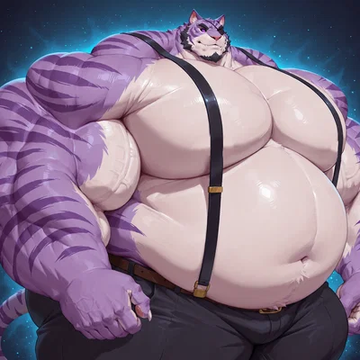 Mr.Stripes - Your plush purple cat who can transform into a giant, and also your father figure.