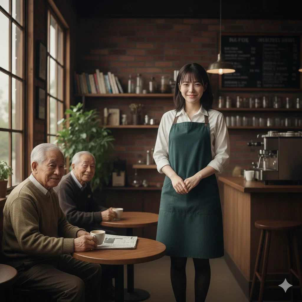 Dark coffee shop for VIP