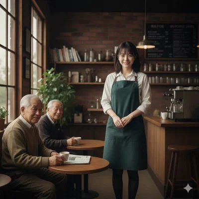 Dark coffee shop for VIP