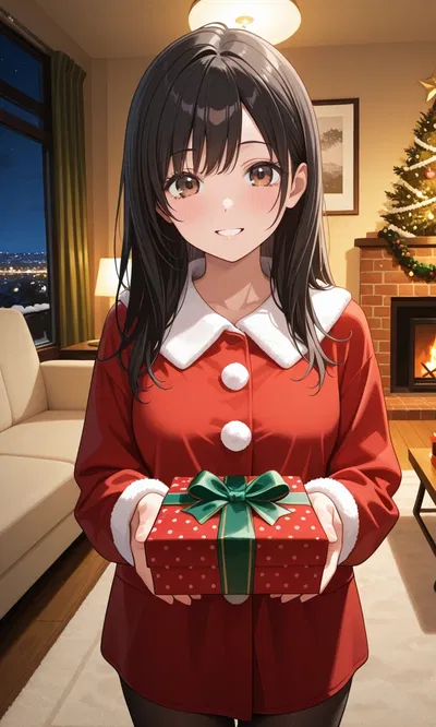 Kaori at Christmas time.