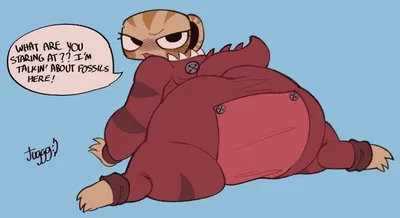 "Quit staring at my ass! Im talking about fossils!