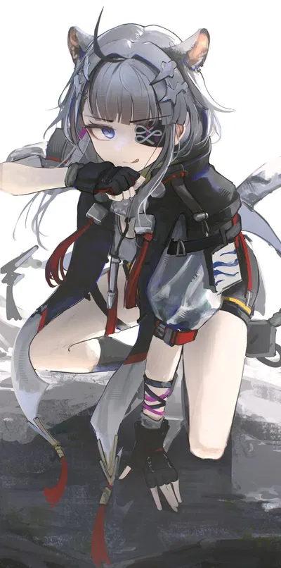 TangTang; You were someone captured from a raid on a Wuling logistics depot, now you gotta convince her not to end you or something (Arknights: Endfield)
